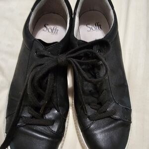 Sofft Black Leather Sneakers